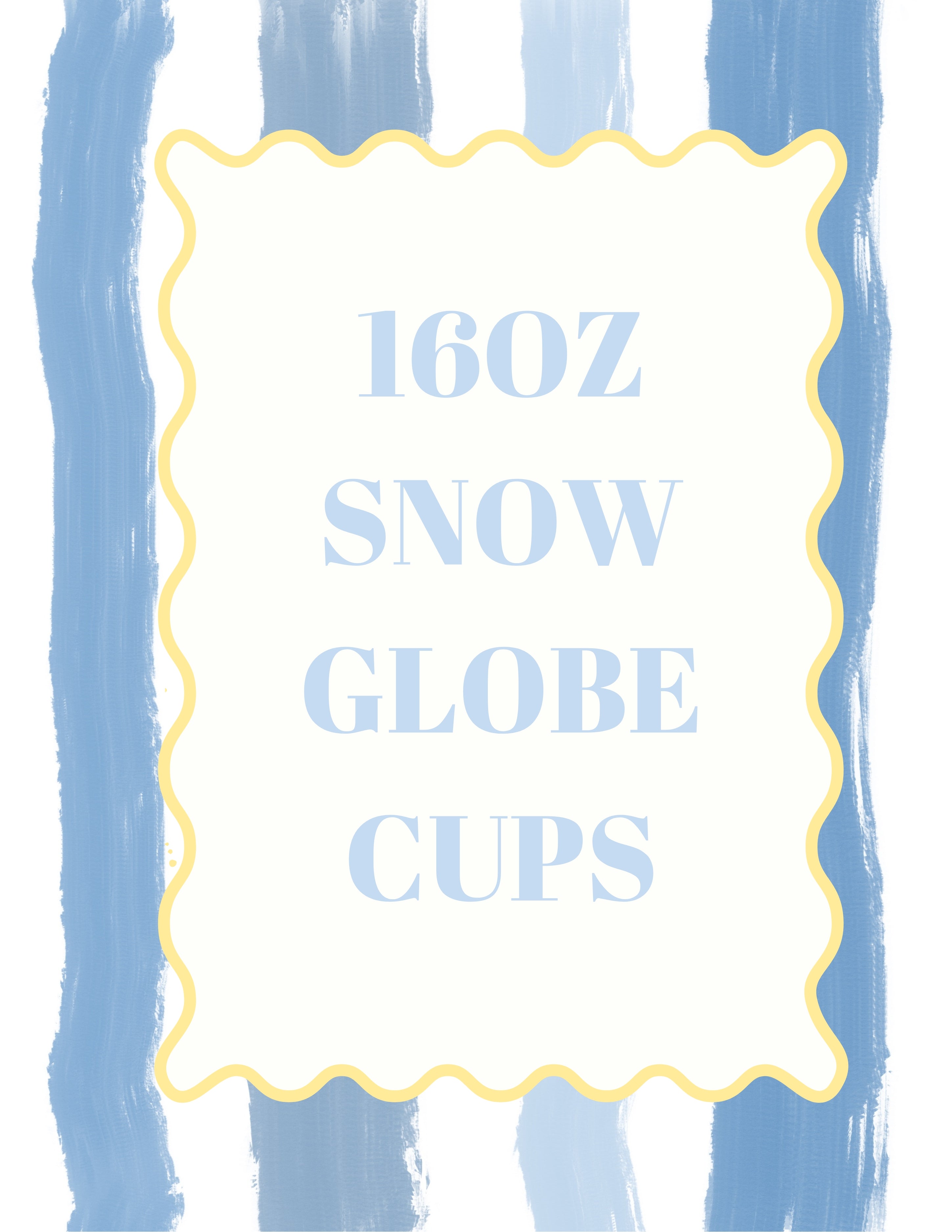 16 oz Snow Globe Cups