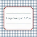 Notepad and pen