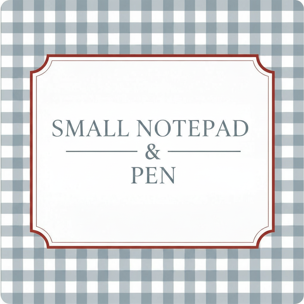 Notepad and pen