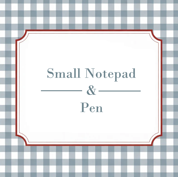 Small Notepad and Pen