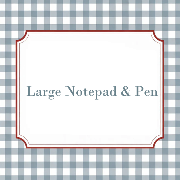 Large Notepad and pen